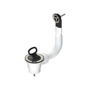 Piletta per lavello INOX con troppieno rotondo e tappo a maniglia 1"1/2 x Ø70 mm — L.B. Plast