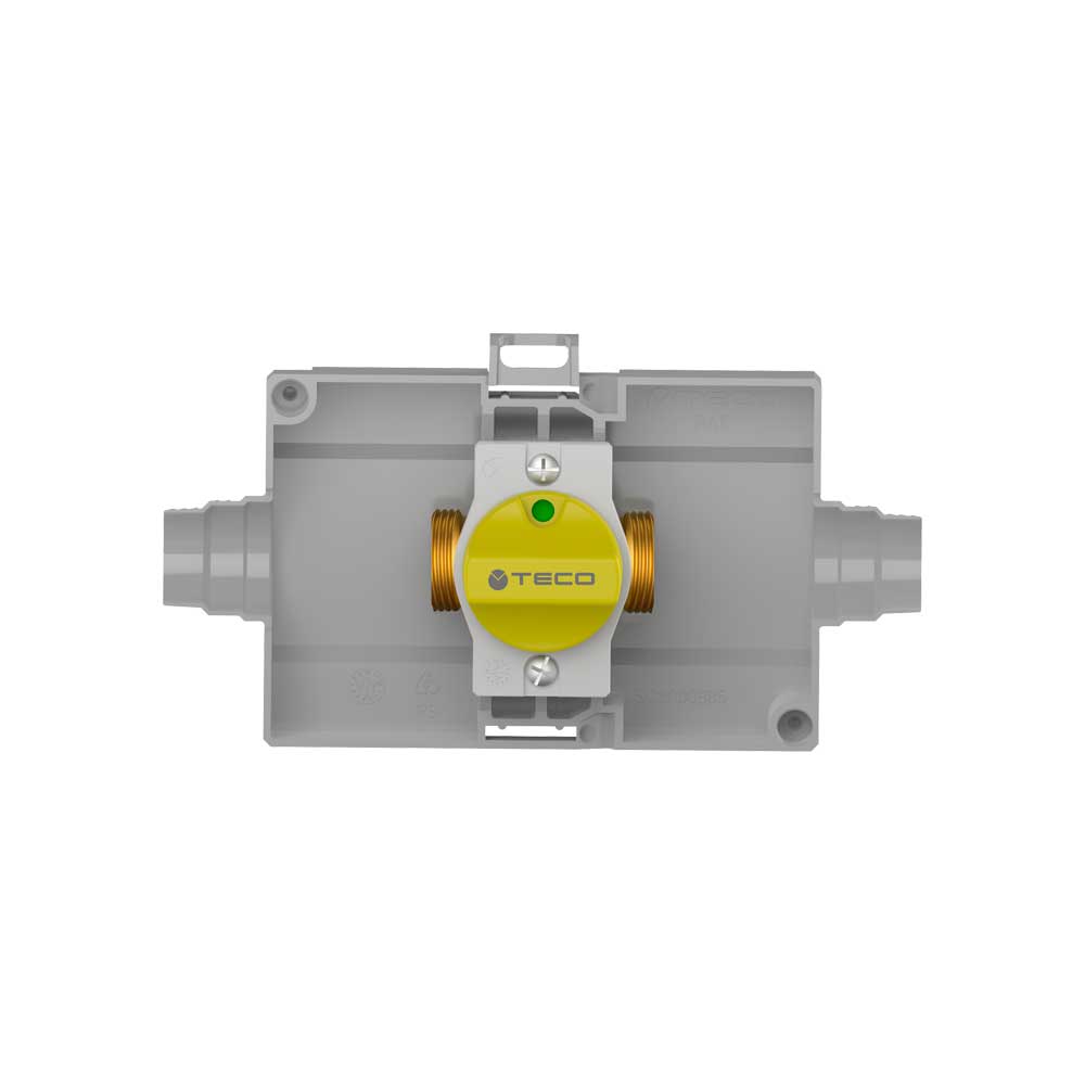 Rubinetto di intercettazione gas da incasso diritto K2.0 TECO 3/4" - DN15