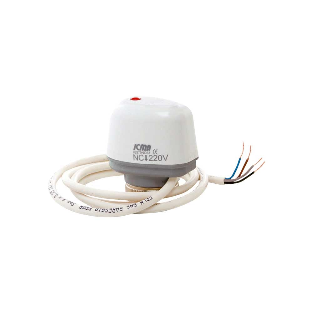 Comando elettrotermico con microinterruttore per valvole di zona ICMA 30x1,5 - 230 volt