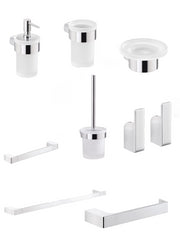Set da 8 accessori a muro GEDY linea Pirenei cromato