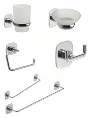 Set da 6 accessori a muro GEDY linea Teide cromato