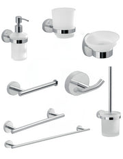 Set da 8 accessori a muro GEDY linea Eros cromato