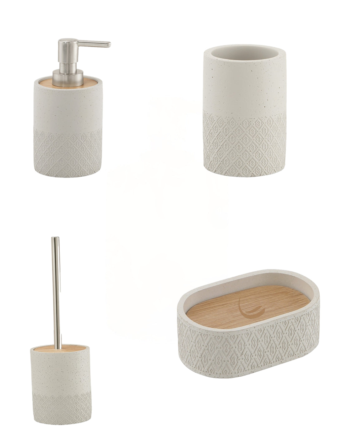 Set da 4 accessori d' appoggio GEDY linea Afrodite grigio