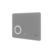 Specchiera touch con lente d' ingrandimento e orologio da cm 80x60