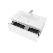 Mobile da bagno sospeso da 81cm bianco lucido