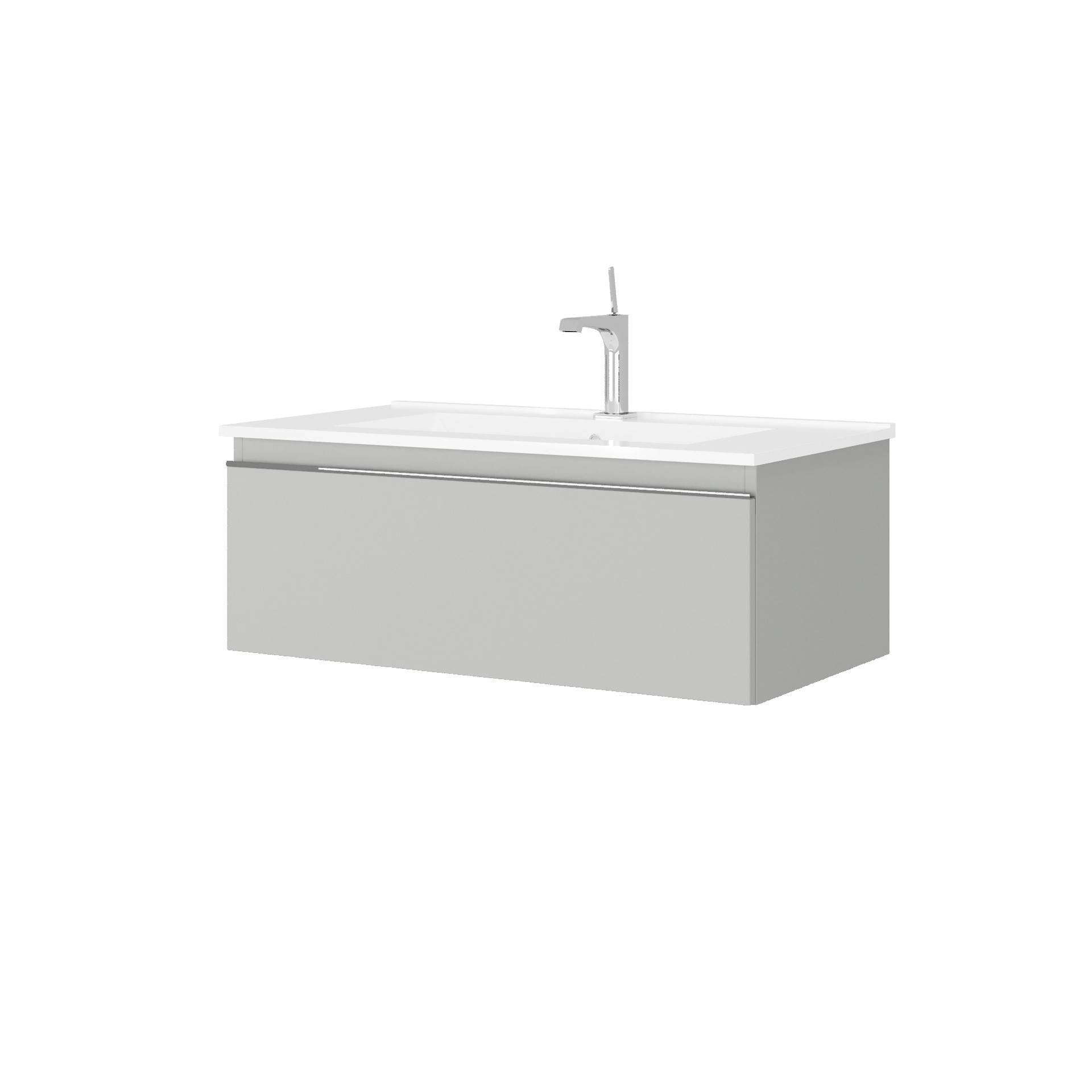 Mobile da bagno sospeso da 81cm colore grigio