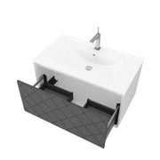 Mobile da bagno sospeso L 81 x H 32 x P 47 cm colore lino