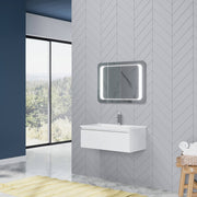 Mobile bagno sospeso con lavabo da 81cm e specchiera