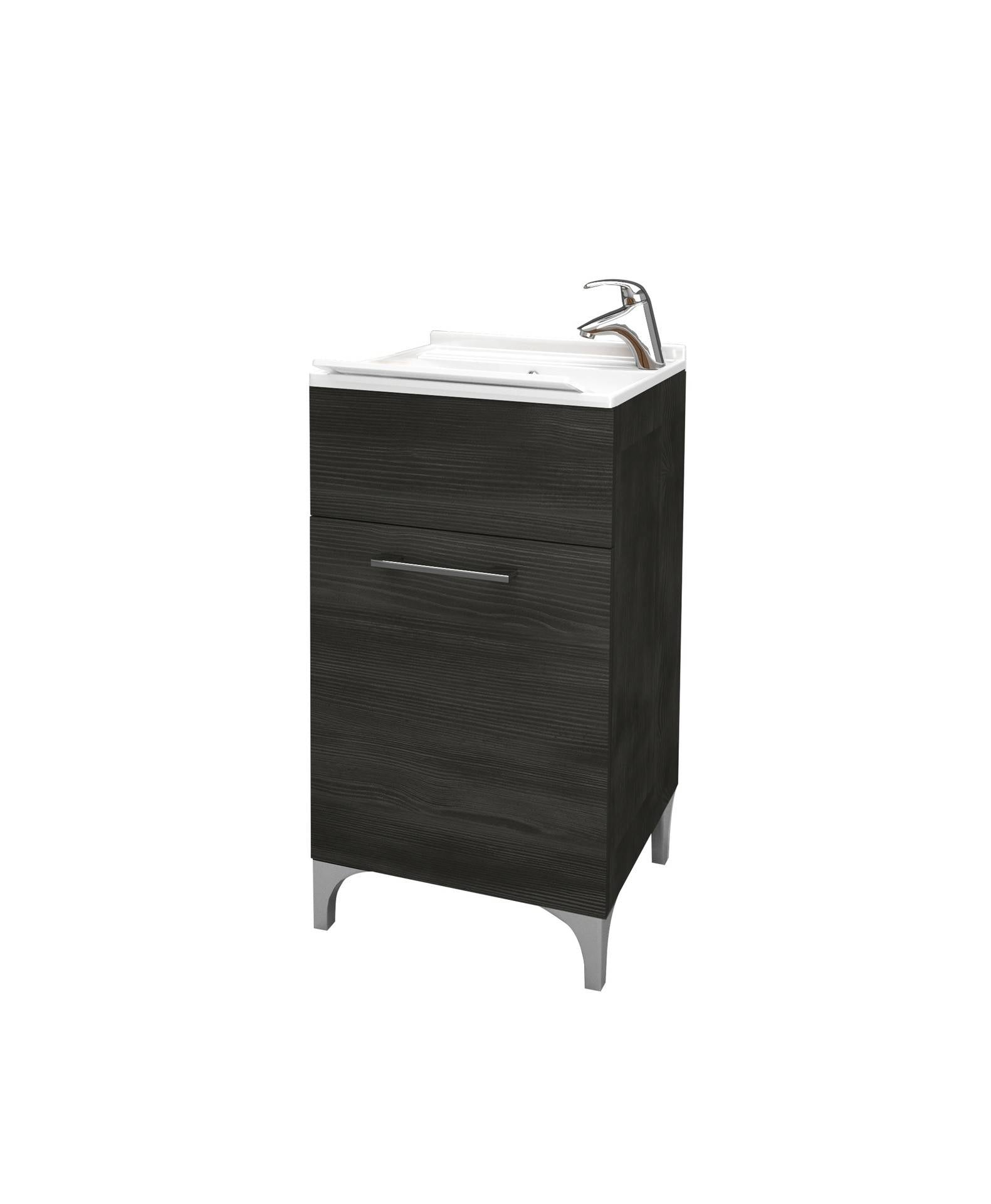 Lavatoio anta unica da cm 45x50x83 H colore rovere scuro