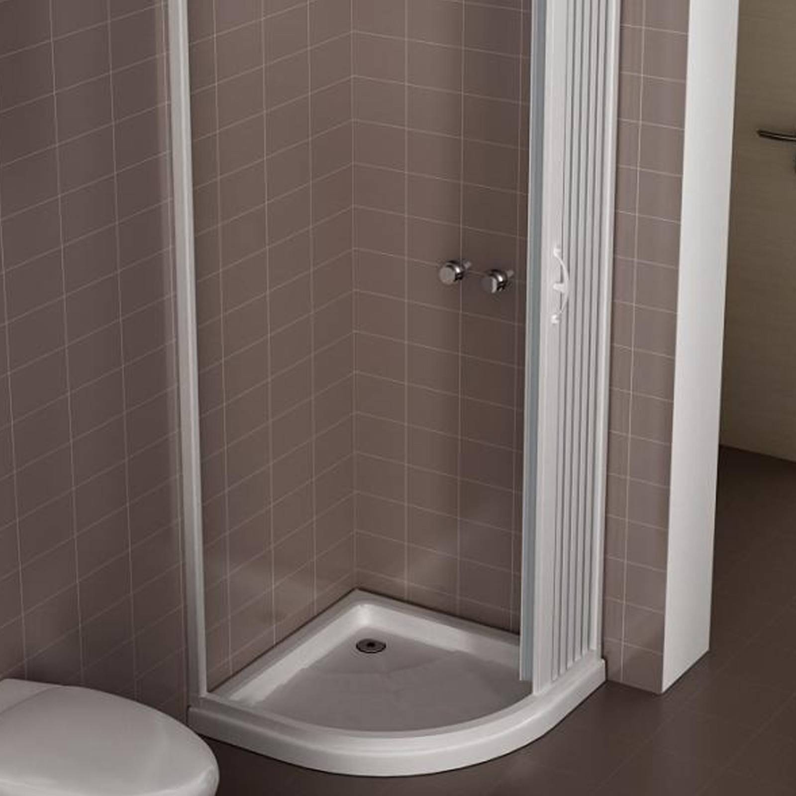 Box doccia Giove 80x80cm in pvc apertura semicircolare laterale