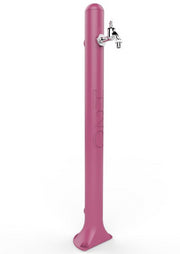 Fontana da esterno Arkema con rubinetto di colore fucsia