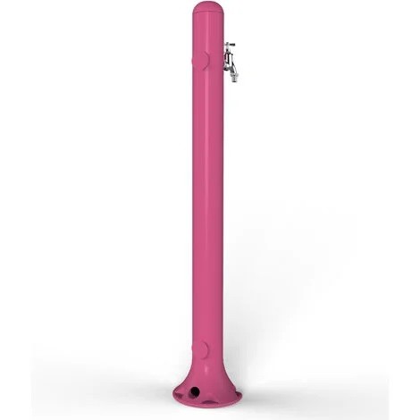 Fontana da esterno Arkema con rubinetto di colore fucsia
