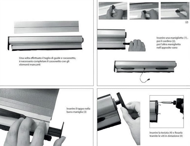 Zanzariera a rullo per finestra con cassonetto da 32mm 80x160cm bianca