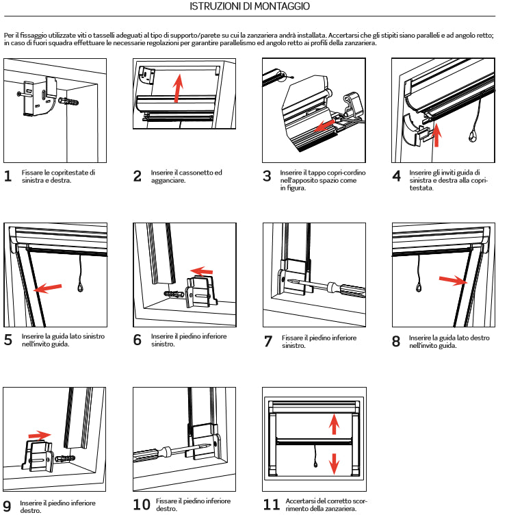 Zanzariere a rullo per finestre 140x160 cm con cassonetto da 32 mm bronzo