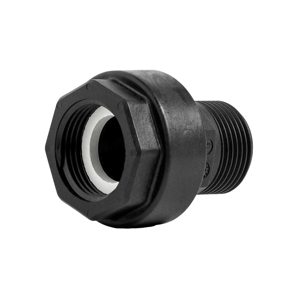 Raccordo diritto in plastica M/F con bocchettone per presscontrol 1" — Italtecnica