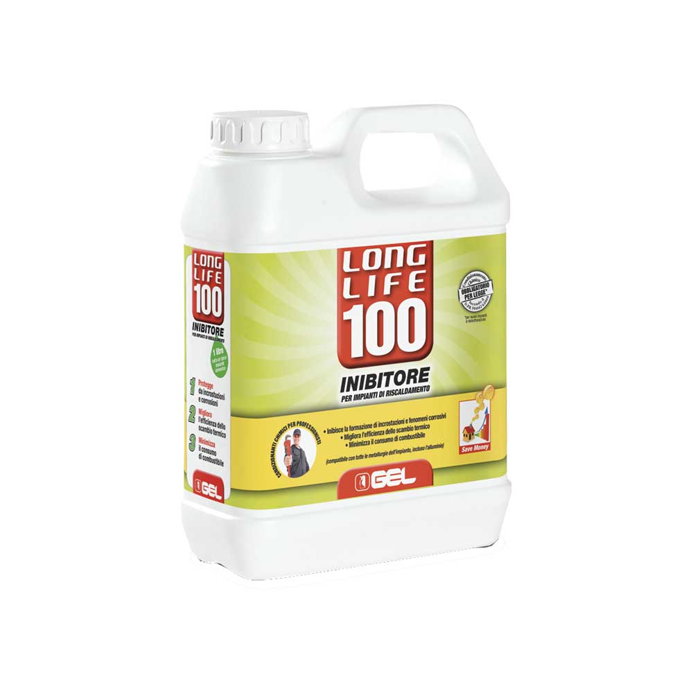 Inibitore per impianti termici long life 100" tanica 1 lt. — GEL