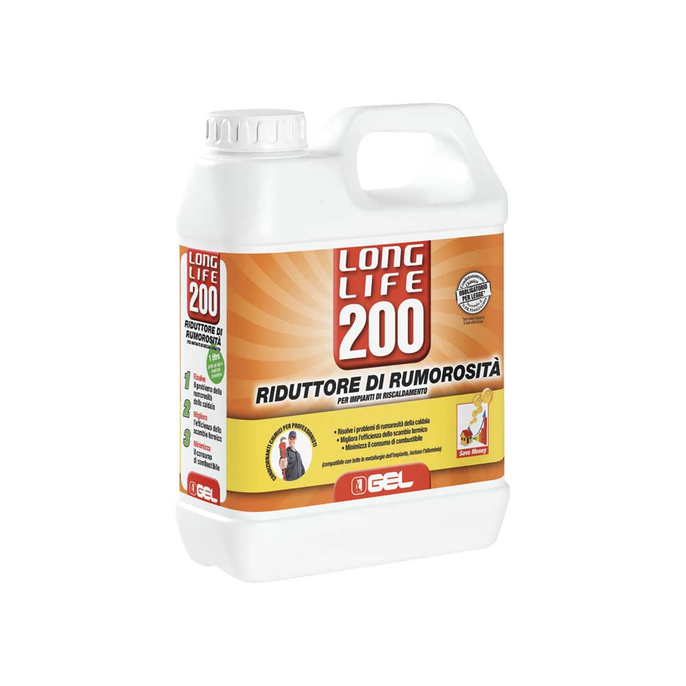 Riduttore di rumorosità per impianti termici long life 200" tanica 1 lt. — GEL
