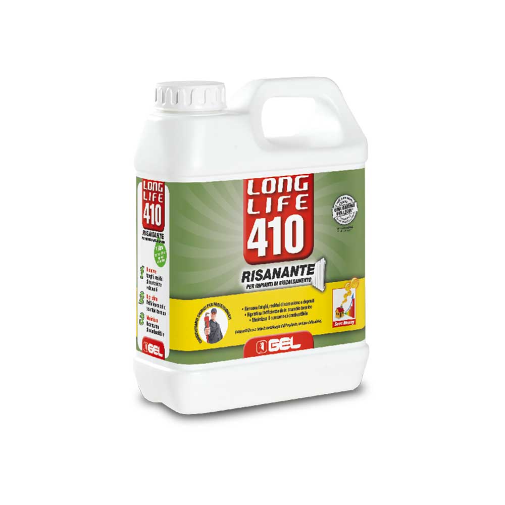 Risanante per impianti termici long life 410" tanica 1 lt. — GEL