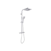 Set colonna doccia monogetto Square quadra con miscelatore termostatico cromo — Cardinale Professional