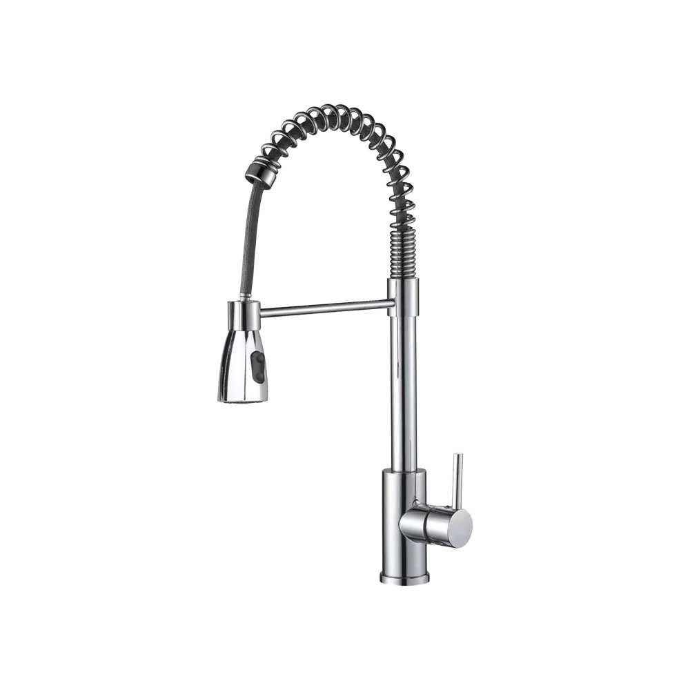 Miscelatore lavello cucina professionale Master-f con canna estraibile a molla cromo — Aeffe Luxury