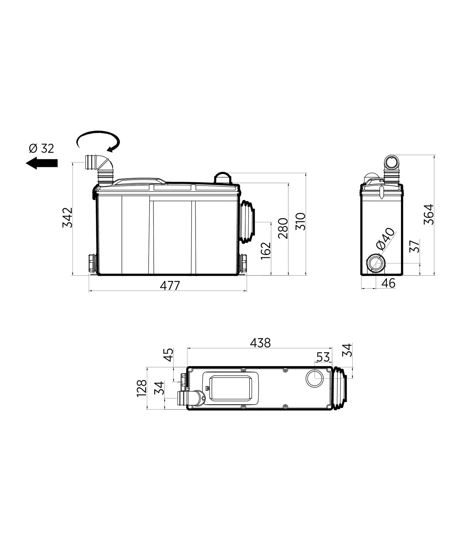 Trituratore Adattabile per Bagno Completo SFA Watersan 6
