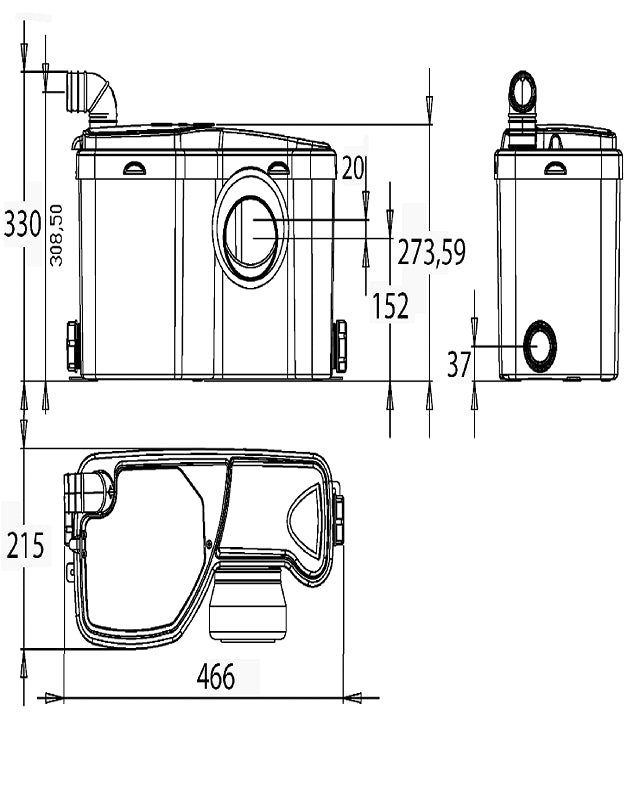 Trituratore Adattabile per Bagno Completo SFA Watersan 5