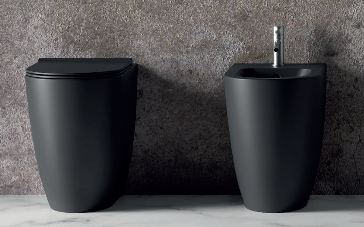 Kit Sanitari filomuro Alice Ceramica serie FORM SQUARE Nero matt