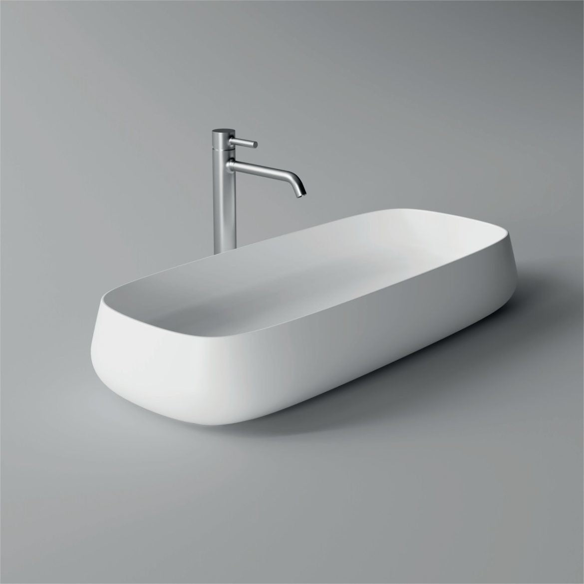 Lavabo da appoggio in ceramica 80 x 35 cm Serie NUR Alice ceramica