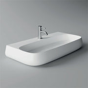 Lavabo da appoggio in ceramica Bianco lucido 90 x 45 cm Serie NUR Alice ceramica