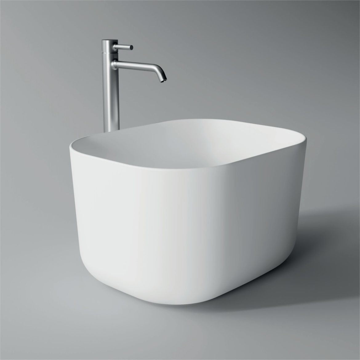 Lavabo Unica Rectangular appoggio cm. 50x40 H.30 in ceramica-Alice Cercamica