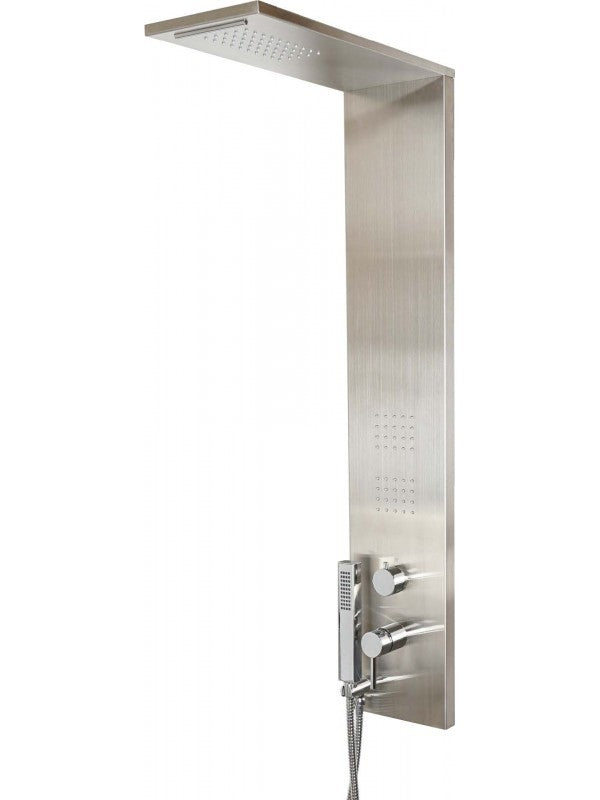 Colonna Doccia Pannello Acciaio Spazzolato 4 Funzioni Trend-Metaform