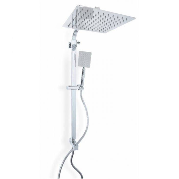 Colonna doccia con deviatore a due vie ZEUS acciaio inox con soffione e doccetta