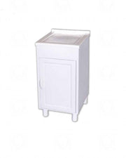 Lavatoio 50x50 completo di sifone, maniglie e piano di lavaggio in resina da esterno