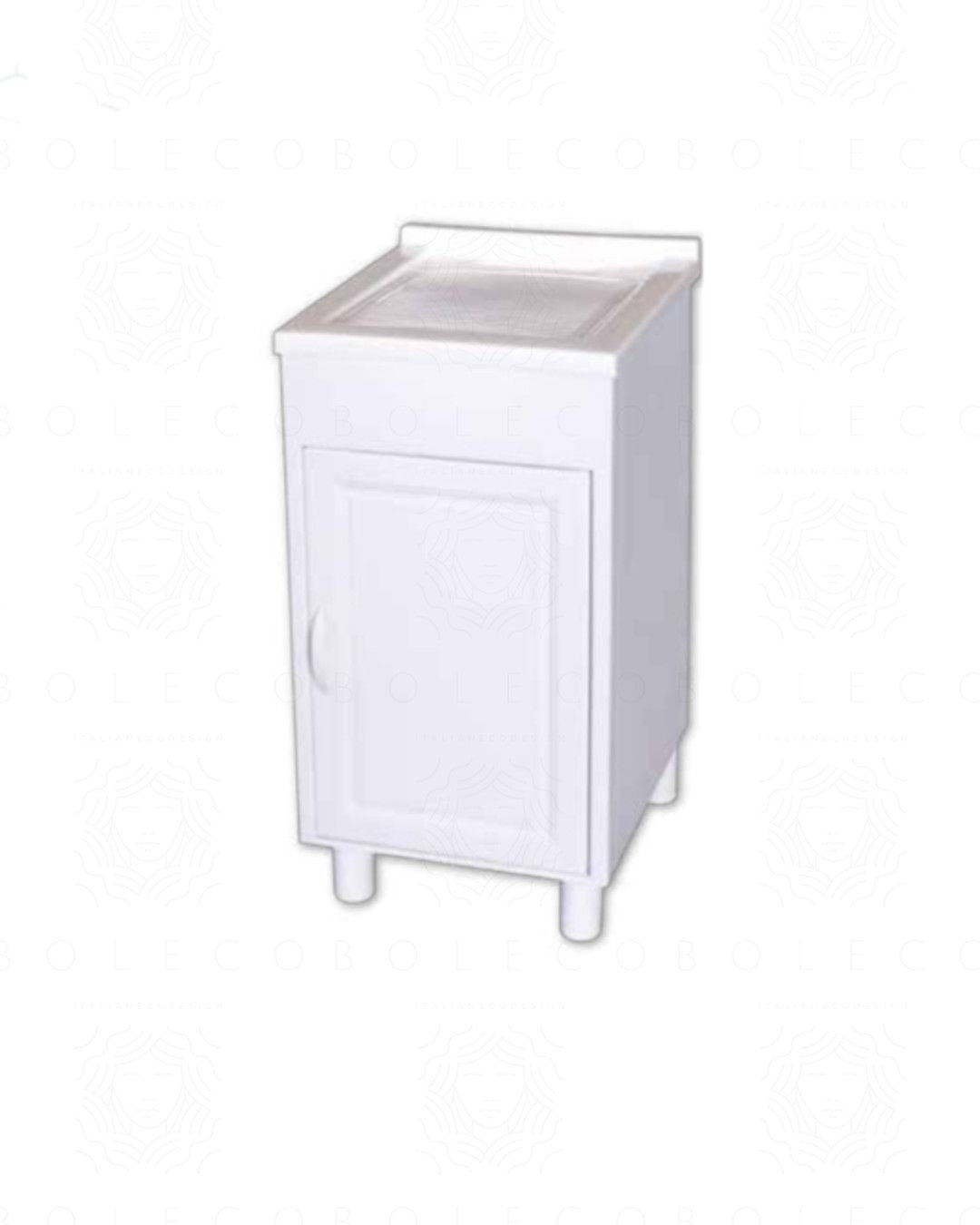 Lavatoio 50x50 completo di sifone, maniglie e piano di lavaggio in resina da esterno