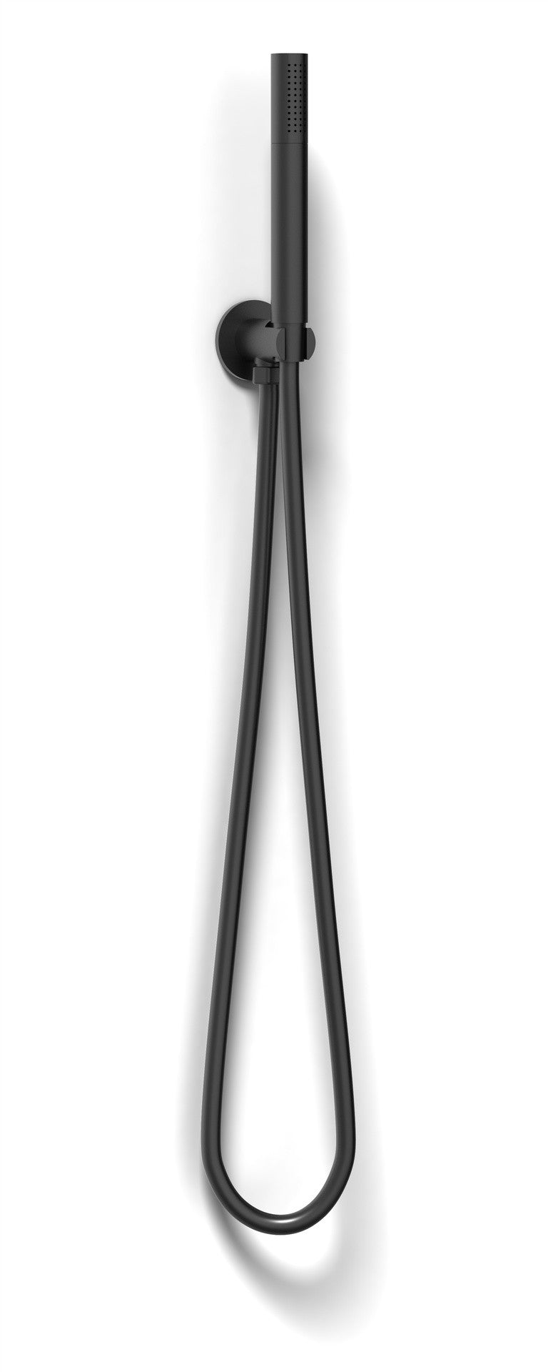 Kit Doccetta e supporto Tonda con Presa d'Acqua Nero Opaco