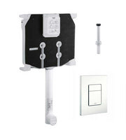 Cassetta scarico GROHE con canotto d'innesto e placca bianca