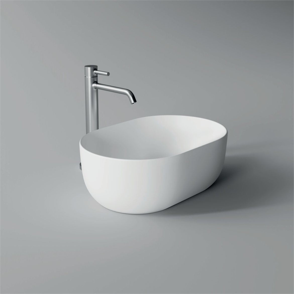 Lavabo d'appoggio ovale 45×31 Alice Ceramica Serie Unica