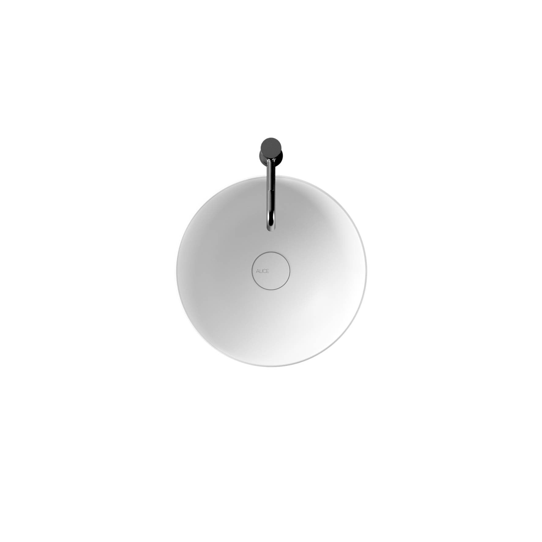 Lavabo da appoggio ⌀ 40 x H 20 cm Unica Round di Alice Ceramica