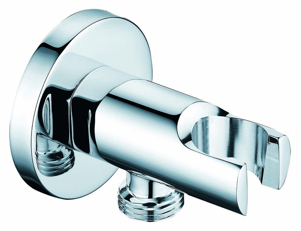 Kit doccia rotondo con soffione d 25 cm e con doccino e flessibile cromato