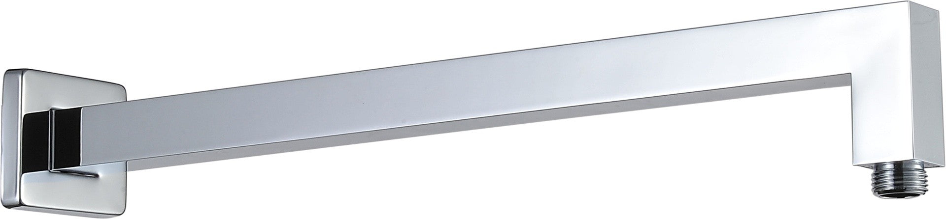 Kit doccia quadrato con soffione e braccio cromato diam.25x25