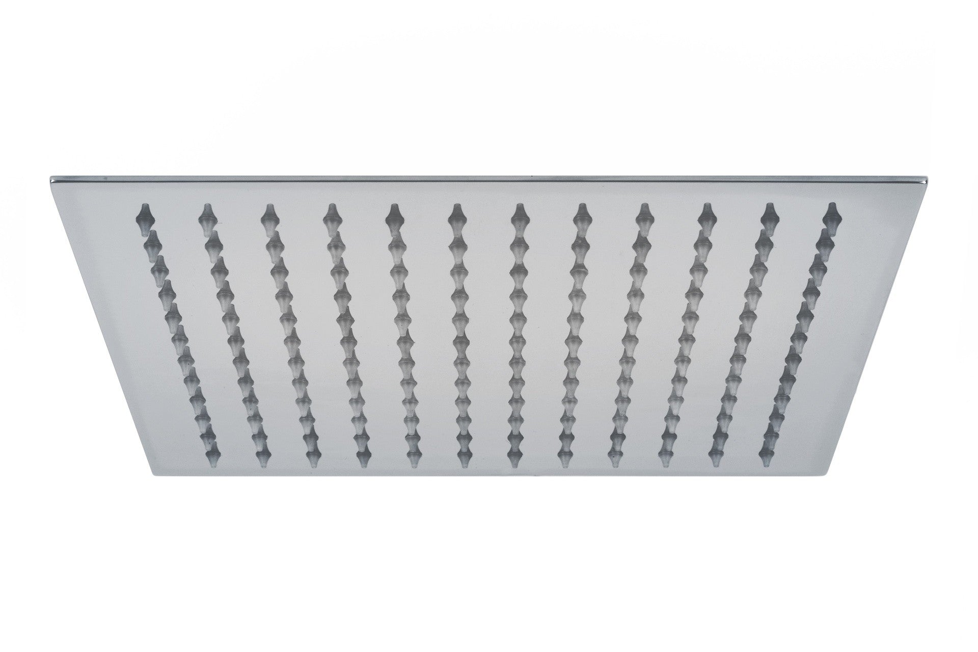 Kit doccia quadrato con soffione e braccio cromato diam.25x25