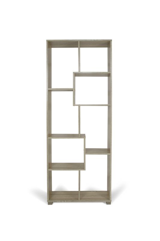 Libreria giorno 8 ripiani 70x24x h 178cm color ROVERE