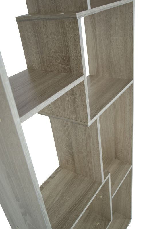 Libreria giorno 8 ripiani 70x24x h 178cm color ROVERE