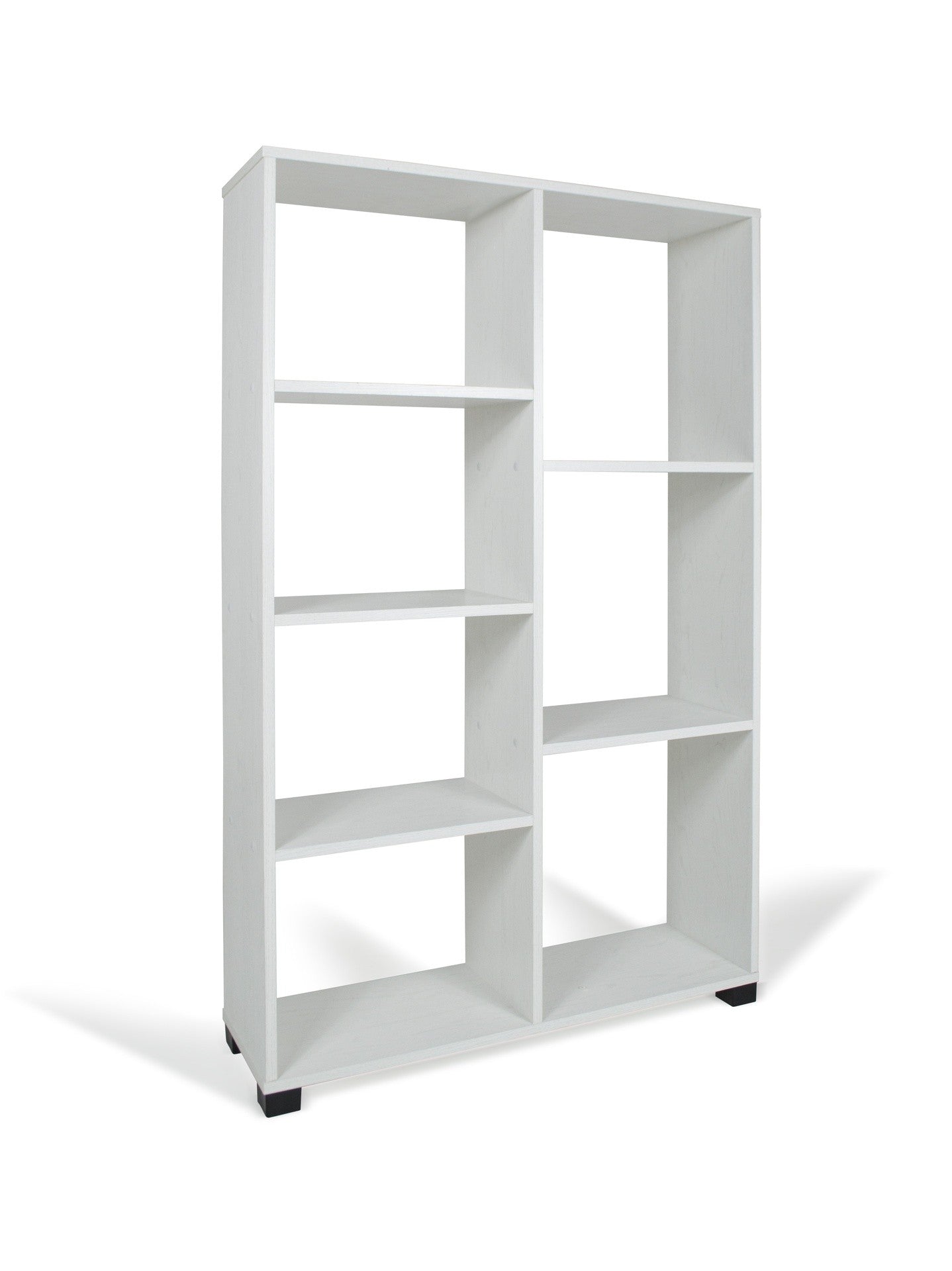 Libreria giorno 7 ripiani 80x24x126,5cm in legno sbiancato