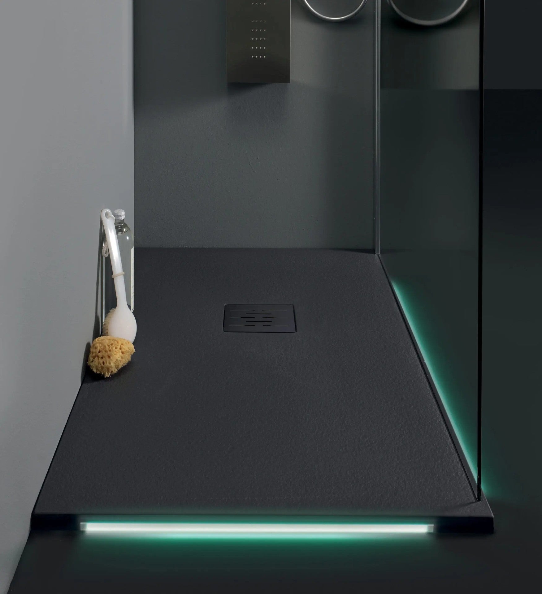 Piatto doccia Ardesia night  2 Led  70 x 120 moka matt