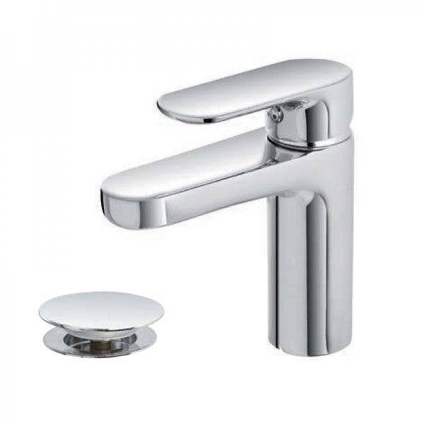 Miscelatore per  lavabo monocomando completo di piletta  clic/clac serie Kreo per bagno moderno