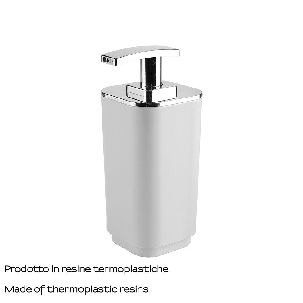 Dosasapone d' appoggio GEDY linea Seventy in resina colore Bianco