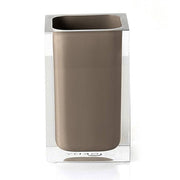 Portaspazzolini d' appoggio GEDY linea Rainbow in resina colore Tortora