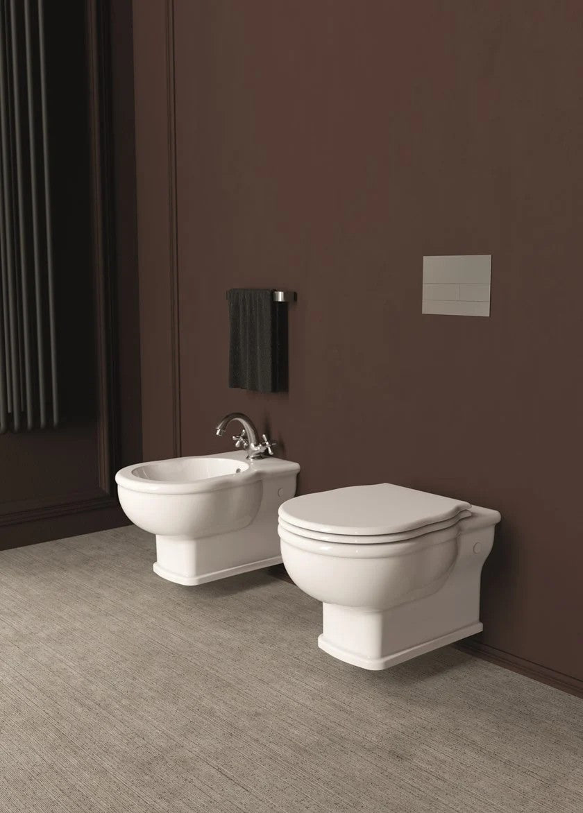 Sanitari in ceramica linea BOHEME vaso+bidet+coprivaso SOFT CLOSE sospesi Alice Ceramica