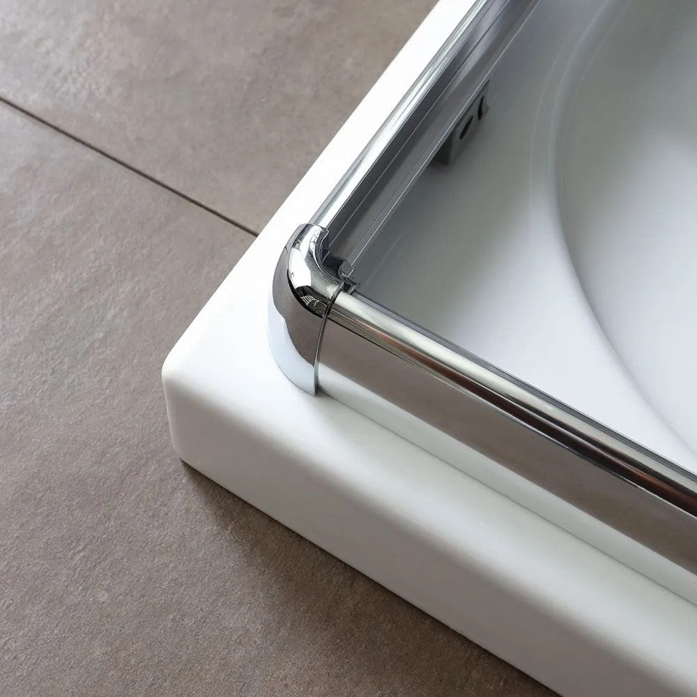 Box doccia Lunario profilo cromato trasparente 70x90cm da 4mm